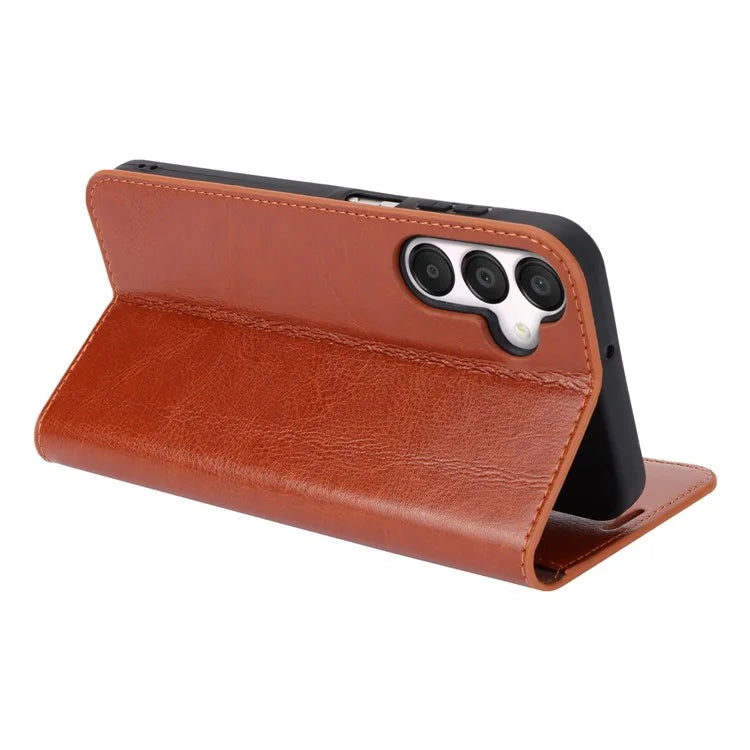 For Samsung Galaxy A15 5G Case Split Leather Crazy Horse Texture Stand Phone Cover