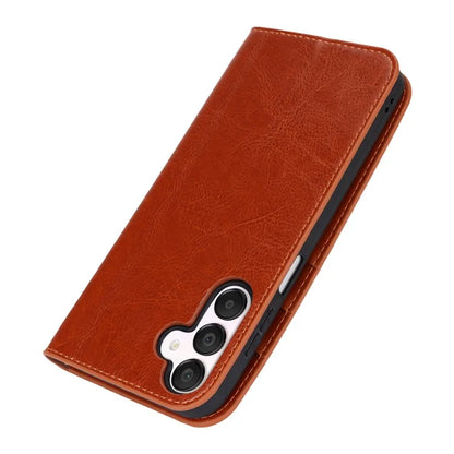 For Samsung Galaxy A15 5G Case Split Leather Crazy Horse Texture Stand Phone Cover