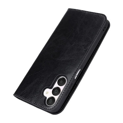 For Samsung Galaxy A15 5G Case Split Leather Crazy Horse Texture Stand Phone Cover