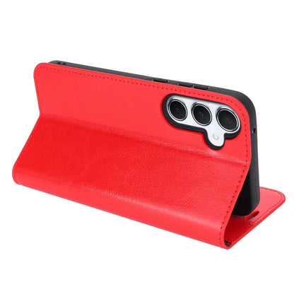 For Samsung Galaxy A55 5G Wallet Case Crazy Horse Texture Split Leather+TPU Phone Cover