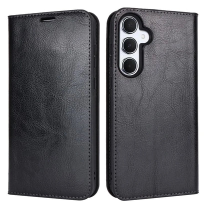For Samsung Galaxy A55 5G Wallet Case Crazy Horse Texture Split Leather+TPU Phone Cover