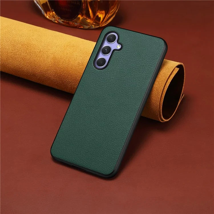 Calf Texture Case for Samsung Galaxy A54 5G Shell PU+TPU+PC Anti-drop Phone Cover