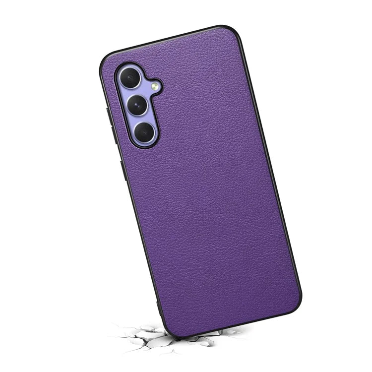 Calf Texture Case for Samsung Galaxy A54 5G Shell PU+TPU+PC Anti-drop Phone Cover