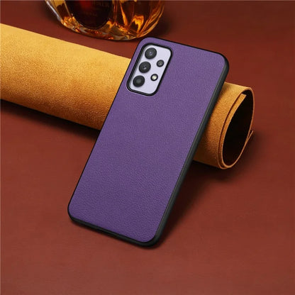 For Samsung Galaxy A32 5G / M32 5G Shockproof Case PU+TPU+PC Calf Texture Phone Protector
