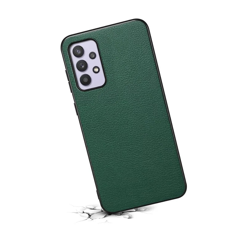 For Samsung Galaxy A32 5G / M32 5G Shockproof Case PU+TPU+PC Calf Texture Phone Protector
