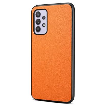 For Samsung Galaxy A32 5G / M32 5G Shockproof Case PU+TPU+PC Calf Texture Phone Protector