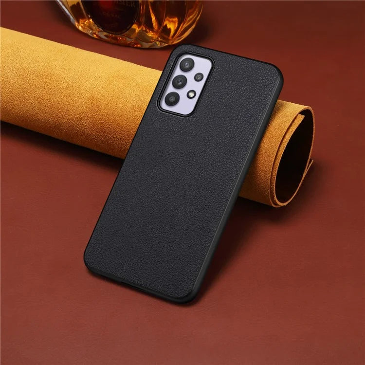 For Samsung Galaxy A32 5G / M32 5G Shockproof Case PU+TPU+PC Calf Texture Phone Protector
