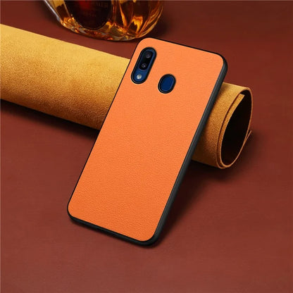 For Samsung Galaxy A20 / A30 Case PU Leather+PC+TPU Fully Wrapped Phone Cover