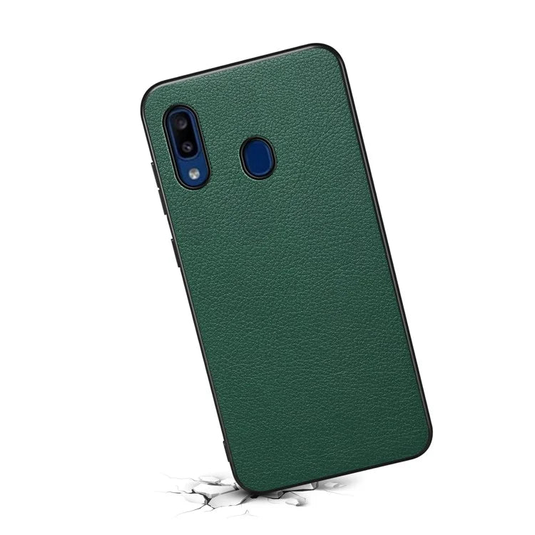 For Samsung Galaxy A20 / A30 Case PU Leather+PC+TPU Fully Wrapped Phone Cover