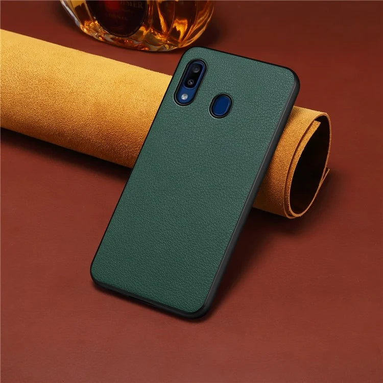 For Samsung Galaxy A20 / A30 Case PU Leather+PC+TPU Fully Wrapped Phone Cover