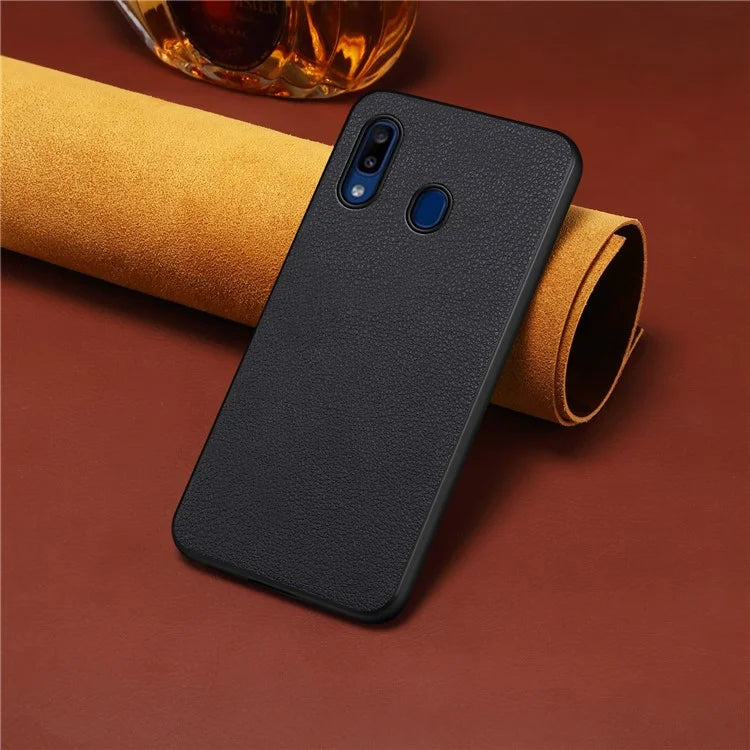 For Samsung Galaxy A20 / A30 Case PU Leather+PC+TPU Fully Wrapped Phone Cover