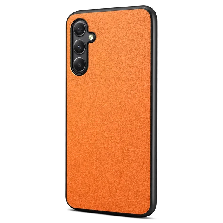 For Samsung Galaxy A34 5G Cell Phone Cases Calf Texture Leather+PC+TPU Slim-Fit Cover
