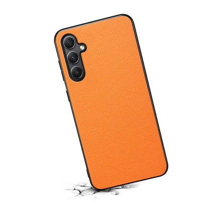 For Samsung Galaxy A34 5G Cell Phone Cases Calf Texture Leather+PC+TPU Slim-Fit Cover