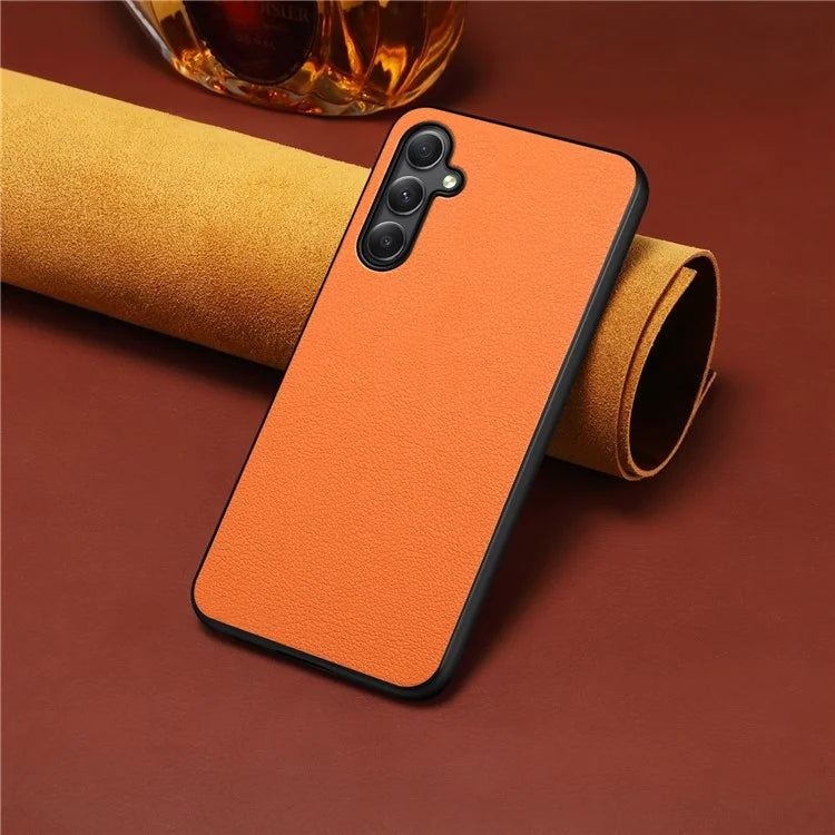 For Samsung Galaxy A34 5G Cell Phone Cases Calf Texture Leather+PC+TPU Slim-Fit Cover
