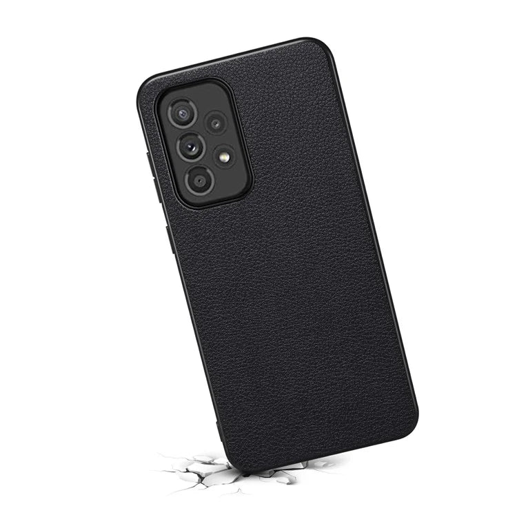 For Samsung Galaxy A33 5G Phone Cover Calf Texture PU+TPU+PC Drop-proof Case