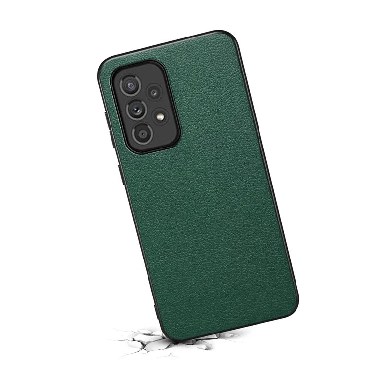 For Samsung Galaxy A33 5G Phone Cover Calf Texture PU+TPU+PC Drop-proof Case