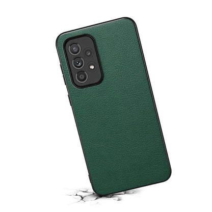 For Samsung Galaxy A33 5G Phone Cover Calf Texture PU+TPU+PC Drop-proof Case