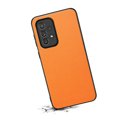 For Samsung Galaxy A33 5G Phone Cover Calf Texture PU+TPU+PC Drop-proof Case