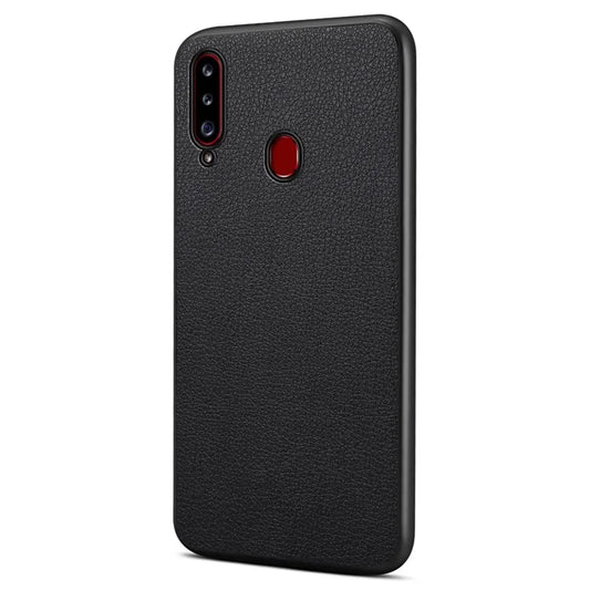 For Samsung Galaxy A20s Case Slim Leather Hard PC Back TPU Frame Hybrid Phone Cover