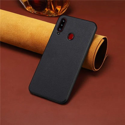 For Samsung Galaxy A20s Case Slim Leather Hard PC Back TPU Frame Hybrid Phone Cover
