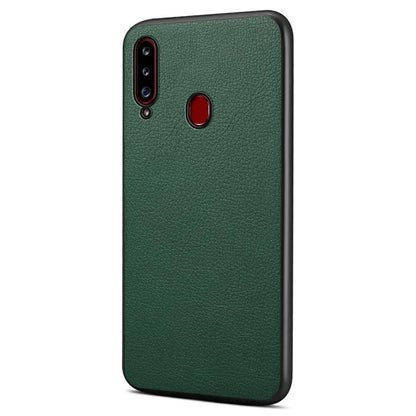 For Samsung Galaxy A20s Case Slim Leather Hard PC Back TPU Frame Hybrid Phone Cover