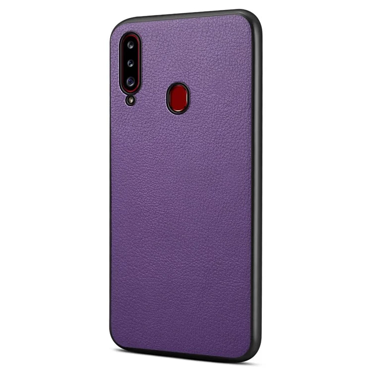 For Samsung Galaxy A20s Case Slim Leather Hard PC Back TPU Frame Hybrid Phone Cover