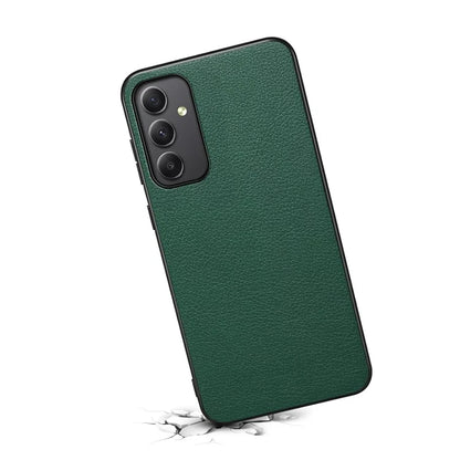 For Samsung Galaxy A35 5G Case Anti-Scratch Calf Texture Leather Phone Back Cover