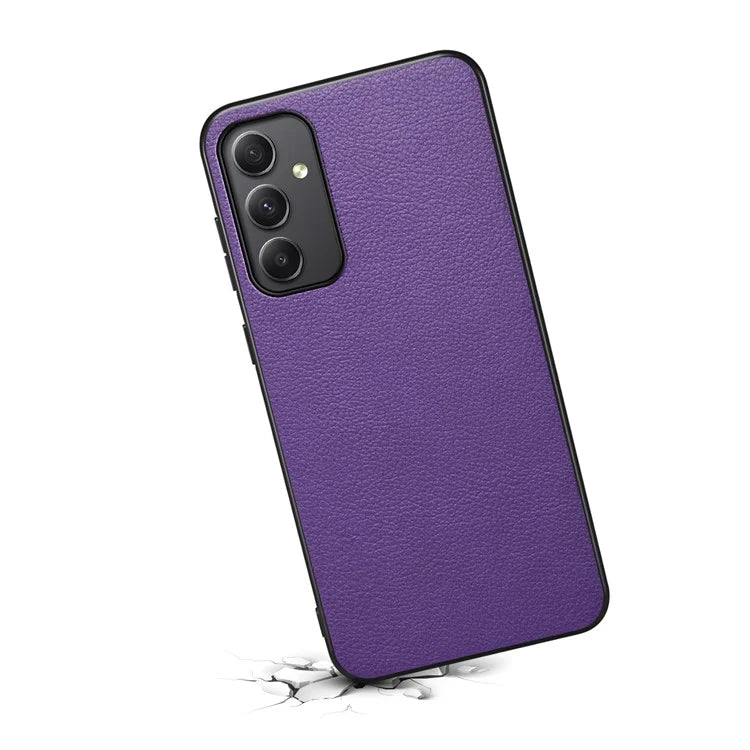 For Samsung Galaxy A35 5G Case Anti-Scratch Calf Texture Leather Phone Back Cover