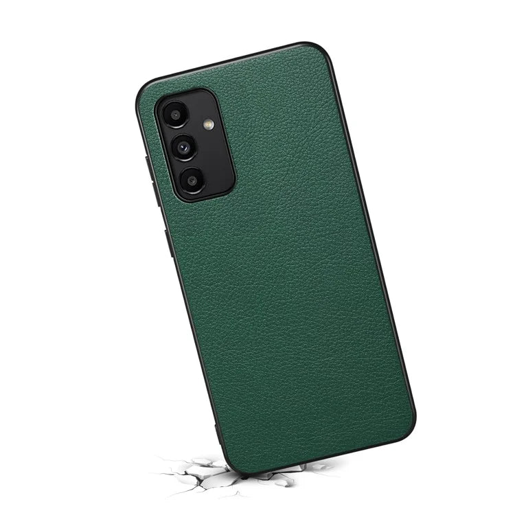 For Samsung Galaxy A13 5G Case PU Leather Calf Texture Shockproof Protective Back Cover