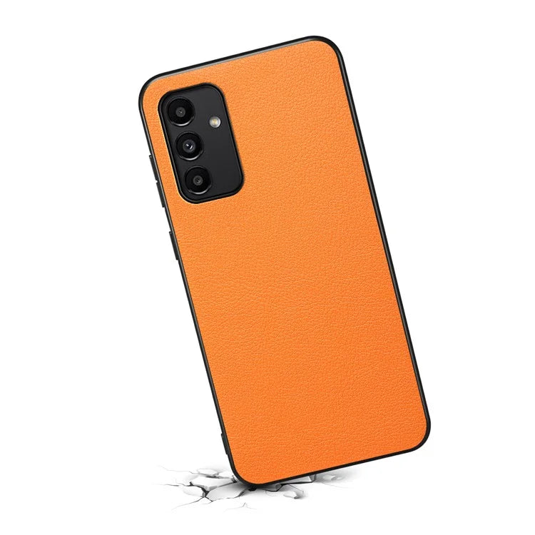 For Samsung Galaxy A13 5G Case PU Leather Calf Texture Shockproof Protective Back Cover