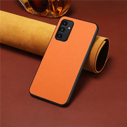For Samsung Galaxy A13 5G Case PU Leather Calf Texture Shockproof Protective Back Cover