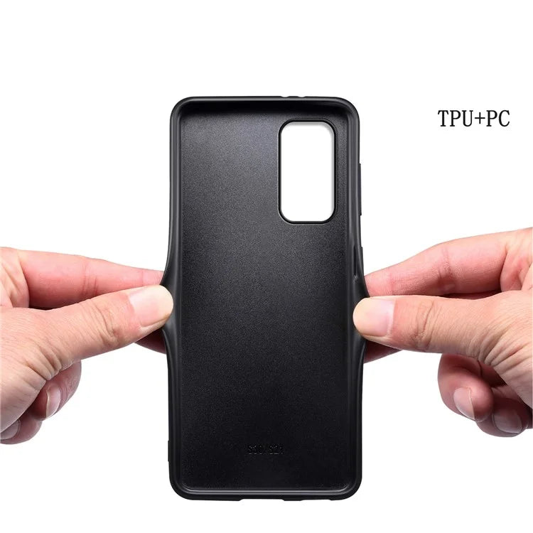 For Samsung Galaxy A13 5G Case PU Leather Calf Texture Shockproof Protective Back Cover