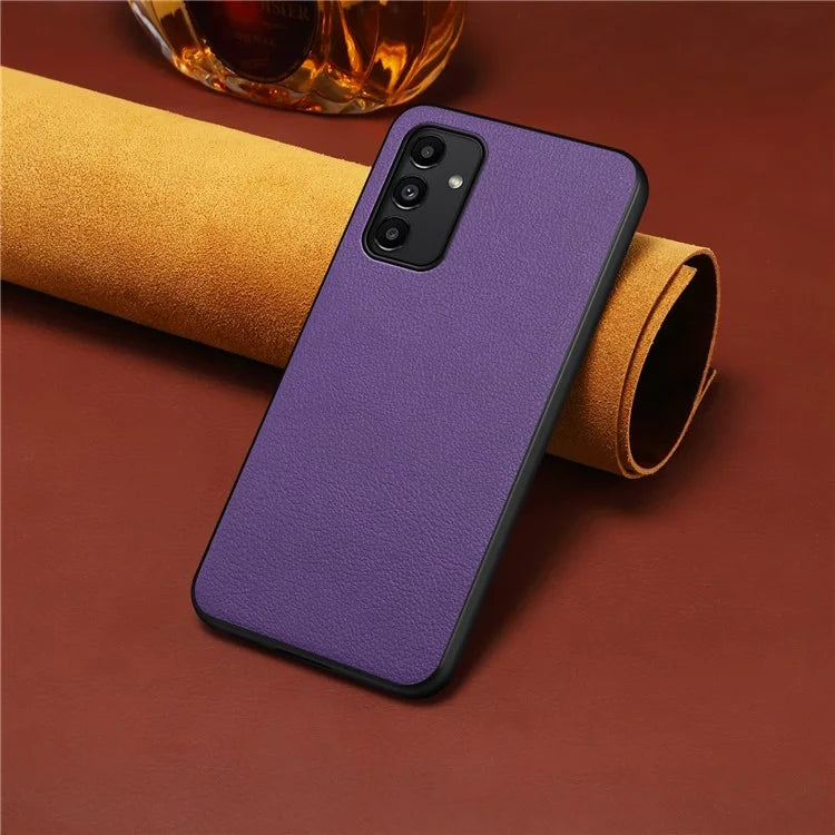 For Samsung Galaxy A13 5G Case PU Leather Calf Texture Shockproof Protective Back Cover