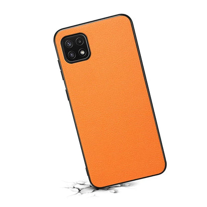 For Samsung Galaxy A22 5G (EU Version) Case PU Leather Fingerprint-Resistant Back Cover