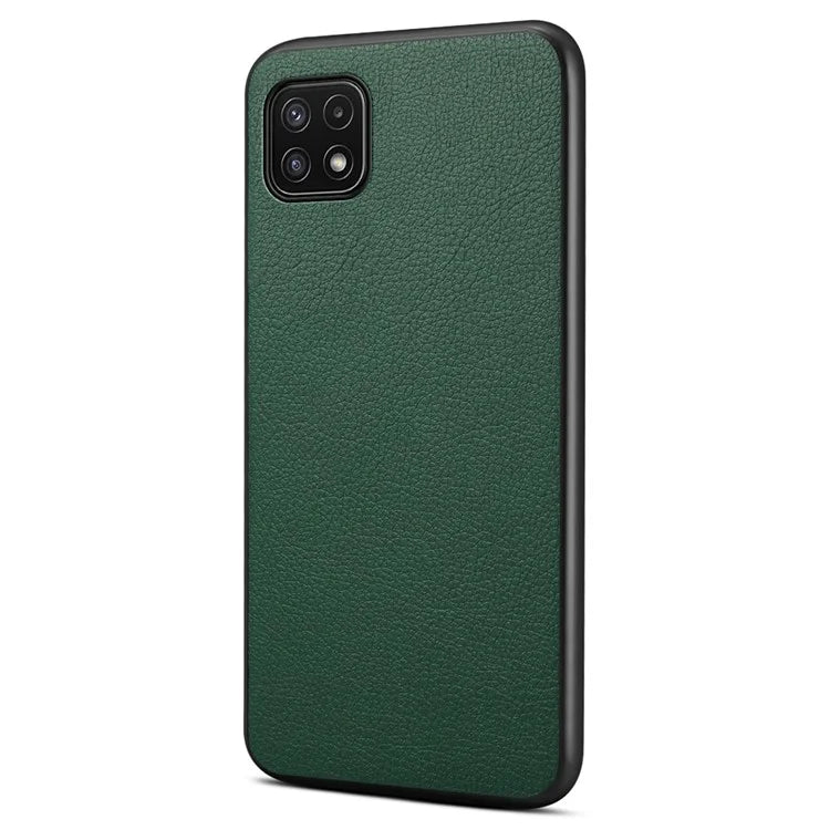 For Samsung Galaxy A22 5G (EU Version) Case PU Leather Fingerprint-Resistant Back Cover