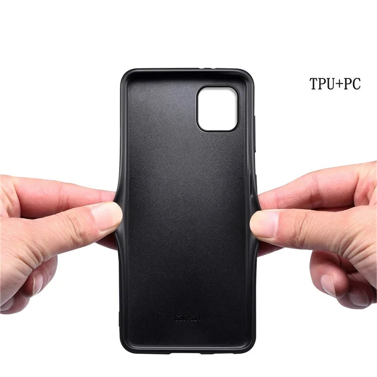 For Samsung Galaxy A22 5G (EU Version) Case PU Leather Fingerprint-Resistant Back Cover