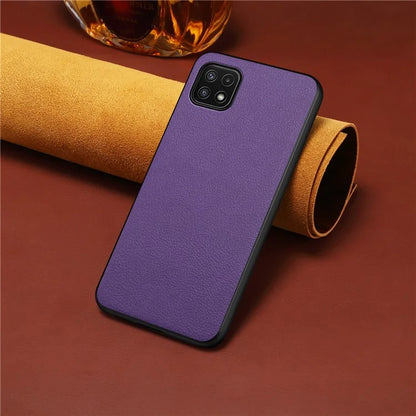 For Samsung Galaxy A22 5G (EU Version) Case PU Leather Fingerprint-Resistant Back Cover