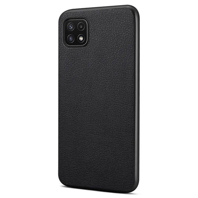 For Samsung Galaxy A22 5G (EU Version) Case PU Leather Fingerprint-Resistant Back Cover