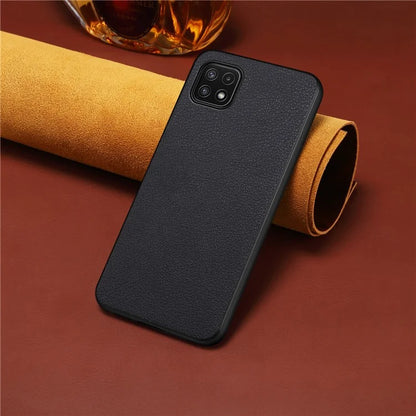 For Samsung Galaxy A22 5G (EU Version) Case PU Leather Fingerprint-Resistant Back Cover