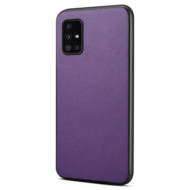 For Samsung Galaxy A51 4G SM-A515 Case PU Leather+PC+TPU Slim-Fit Phone Shell