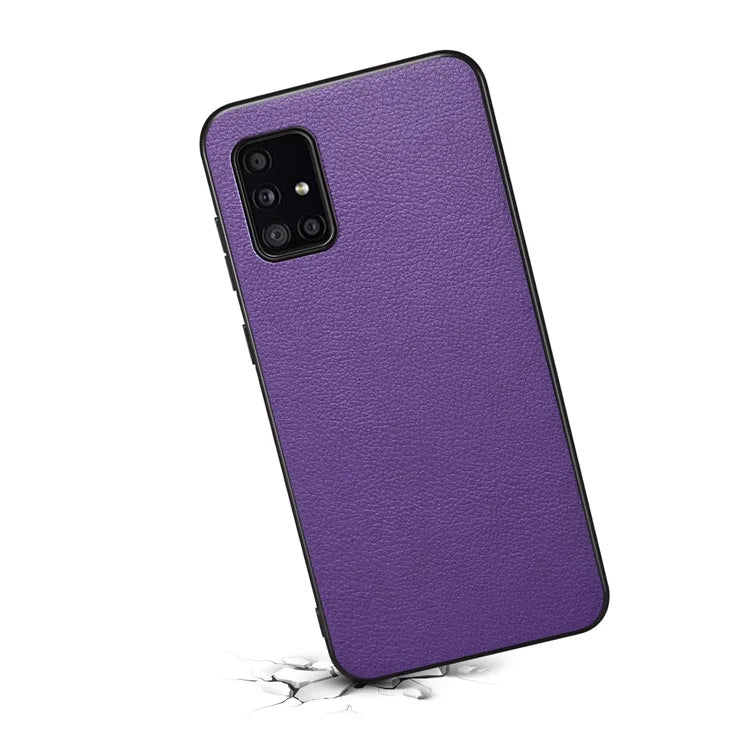 For Samsung Galaxy A51 4G SM-A515 Case PU Leather+PC+TPU Slim-Fit Phone Shell