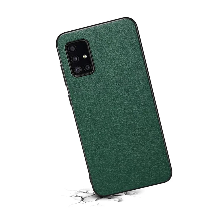 For Samsung Galaxy A51 4G SM-A515 Case PU Leather+PC+TPU Slim-Fit Phone Shell