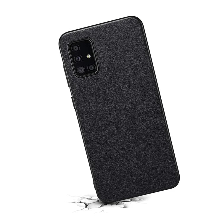 For Samsung Galaxy A51 4G SM-A515 Case PU Leather+PC+TPU Slim-Fit Phone Shell
