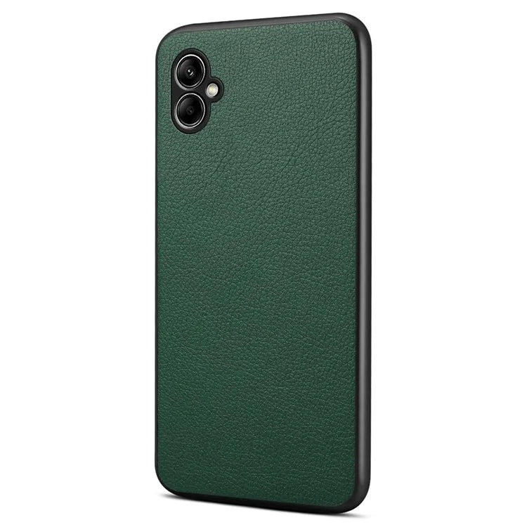 For Samsung Galaxy A05 4G Case PU Leather Coated PC+TPU Protective Anti-slip Phone Cover