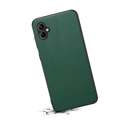 For Samsung Galaxy A05 4G Case PU Leather Coated PC+TPU Protective Anti-slip Phone Cover