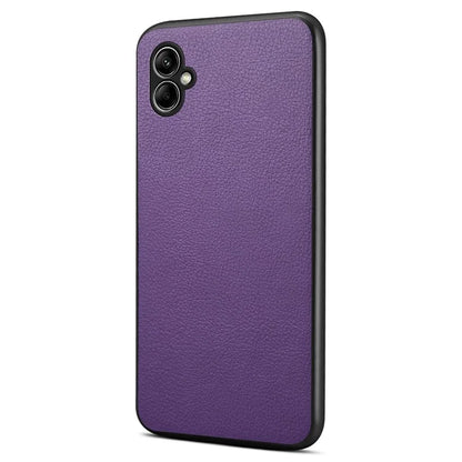 For Samsung Galaxy A05 4G Case PU Leather Coated PC+TPU Protective Anti-slip Phone Cover