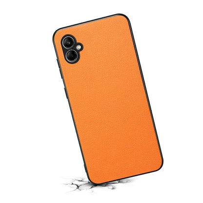 For Samsung Galaxy A05 4G Case PU Leather Coated PC+TPU Protective Anti-slip Phone Cover