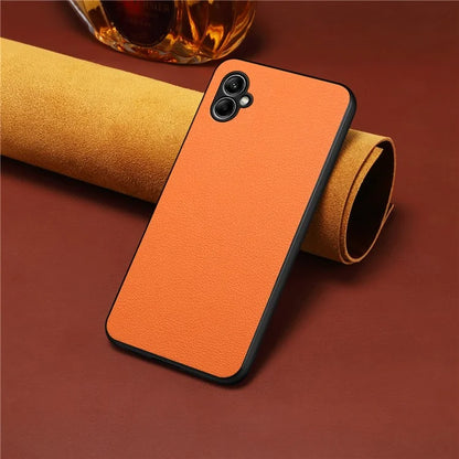 For Samsung Galaxy A05 4G Case PU Leather Coated PC+TPU Protective Anti-slip Phone Cover