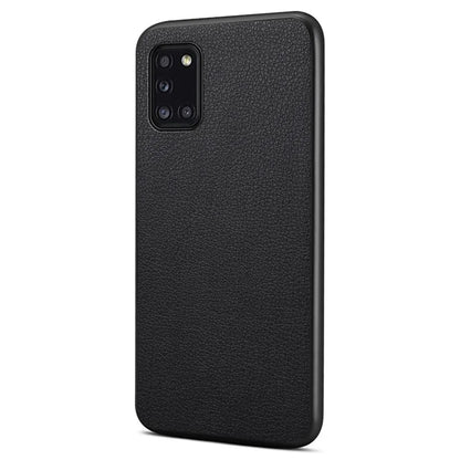 For Samsung Galaxy A31 Case Calf Texture Soft Leather Back Cover