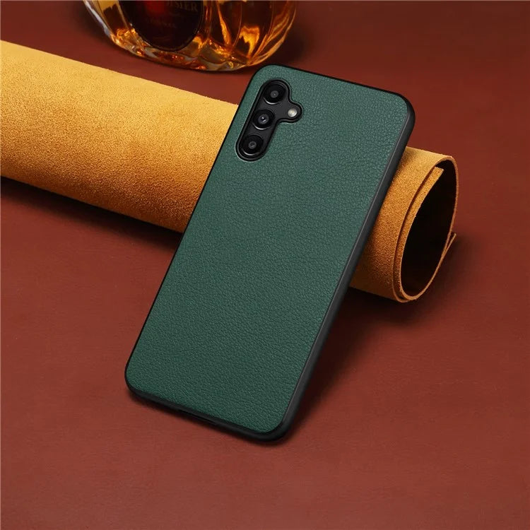For Samsung Galaxy A15 4G / 5G Case Hybrid Leather Coated PC+TPU Shookproof Protection Cover